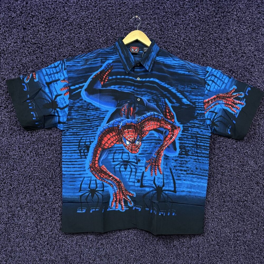 Spider-Man 2002 Vintage button up Movie Promo size extra large